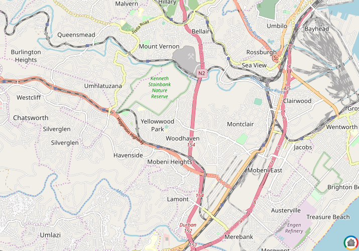 Map location of Woodhaven 
